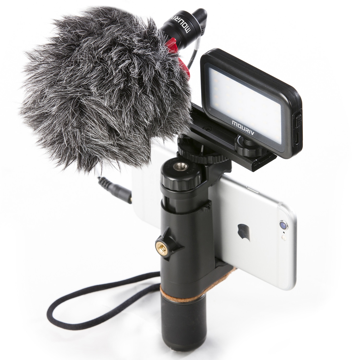 Universal Microphone with Shock Mount and Windshield